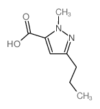 1-Methyl-3-propyl-1H-pyrazole-5-carboxylic acid structure