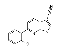 6-(2-chlorophenyl)-1H-pyrrolo[2,3-b]pyridine-3-carbonitrile Structure