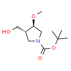 (3R,4R)-tert-butyl 3-(hydroxymethyl)-4-methoxypyrrolidine-1-carboxylate Structure