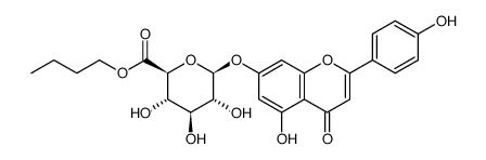 apigenin 7-O-β-D-glucuronopyranoside butyl ester结构式