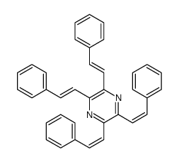 2,3,5,6-tetrakis(2-phenylethenyl)pyrazine Structure