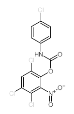 Carbanilic acid,p-chloro-, 3,4,6-trichloro-2-nitrophenyl ester (8CI)结构式