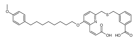 (E)-3-((((6-(2-carboxyethenyl)-5-((8-(4-methoxyphenyl)octyl)oxy)-2-pyridinyl)methyl)thio)methyl)benzoic acid picture