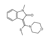 1-methyl-3-(methylsulfanyl-morpholin-4-yl-methylene)-1,3-dihydro-indol-2-one结构式