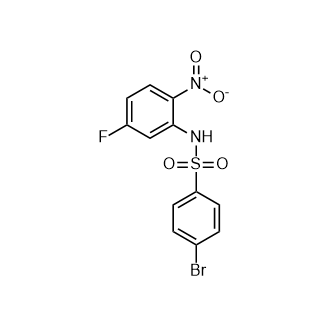 4-溴-N-(5-氟-2-硝基苯基)苯磺酰胺结构式