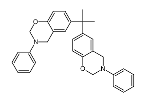 3-phenyl-6-[2-(3-phenyl-2,4-dihydro-1,3-benzoxazin-6-yl)propan-2-yl]-2,4-dihydro-1,3-benzoxazine结构式