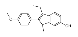 (3R)-1-ethyl-2-(4-methoxyphenyl)-3-methyl-3H-inden-5-ol结构式