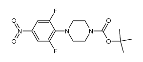 4-(2,6-difluoro-4-nitro-phenyl)-piperazine-1-carboxylic acid tert-butyl ester Structure