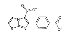 5-Nitro-6-(4-nitrophenyl)imidazo(2,1-b)thiazole structure