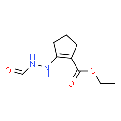1-Cyclopentene-1-carboxylicacid,2-(2-formylhydrazino)-,ethylester(9CI)结构式