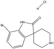 7-Bromo-1,2-dihydrospiro[indole-3,4'-piperidine]-2-one hydrochloride structure