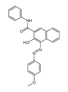 3-hydroxy-4-(4-methoxy-phenylazo)-[2]naphthoic acid anilide结构式