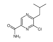 6-Chloro-5-isobutyl-pyrazine-2-carboxylic acid amide结构式