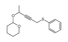 2-(5-phenylsulfanylpent-3-yn-2-yloxy)oxane Structure