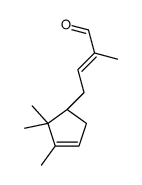 2-methyl-4-[(1R)-2,2,3-trimethylcyclopent-3-en-1-yl]but-2-enal结构式