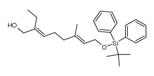 (2E,6E)-8-[(tert-butyldiphenylsilyl)oxy]-2-ethyl-6-methyl-2,6-octadien-1-ol Structure