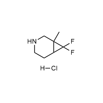 7,7-二氟-1-甲基-3-氮杂双环[4.1.0]庚烷盐酸盐结构式