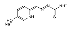 5-Sodiooxy-2-pyridinecarbaldehyde thiosemicarbazone结构式