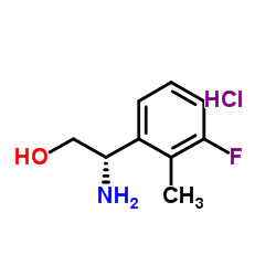 (S)-2-氨基-2-(3-氟-2-甲基苯基)乙醇盐酸盐结构式