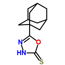 5-(1-adamantyl)-1,3,4-oxadiazole-2-thiol结构式