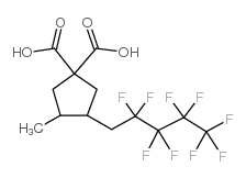 3-(1H,1H-Nonafluoropentyl)-4-methylcyclopentane-1,1-dicarboxylic acid structure