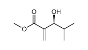 (S)-3-Hydroxy-4-methyl-2-methylene-pentanoic acid methyl ester结构式