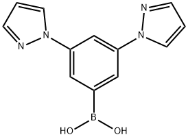 3,5-Bis(1H-pyrazol-1-yl)phenylboronic acid结构式