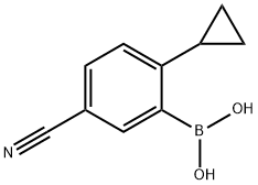 (5-cyano-2-cyclopropylphenyl)boronic acid Structure