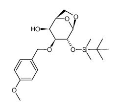 .beta.-D-Galactopyranose, 1,6-anhydro-2-O-(1,1-dimethylethyl)dimethylsilyl-3-O-(4-methoxyphenyl)methyl- Structure