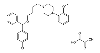 1-[4-[(4-chlorophenyl)-phenylmethoxy]butyl]-4-(2-methoxyphenyl)piperazine,oxalic acid Structure