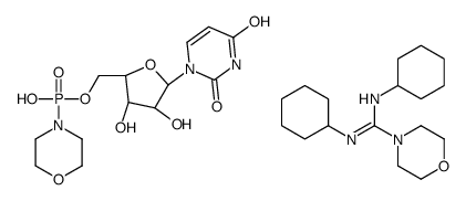 URIDINE 5'-MONOPHOSPHOMORPHOLIDATE 4-MORPHOLINE-N,N'-DICYCLOHEXYLCARBOXAMIDINE SALT Structure