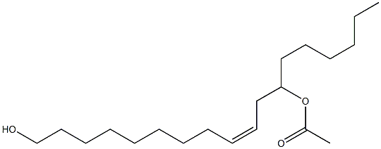 [Z,(+)]-9-Octadecene-1,12-diol 12-acetate structure