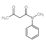 N-甲基-3-氧亚基-N-苯基丁酰胺结构式