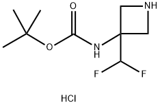 tert-butyl N-[3-(difluoromethyl)azetidin-3-yl]carbamate;hydrochloride picture