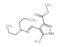 1H-Pyrazole-3-carboxylic acid, 4-(3,3-dipropyl-1- triazenyl)-5-methyl- Structure