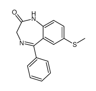 1,3-Dihydro-7-(methylthio)-5-phenyl-2H-1,4-benzodiazepine-2-one structure