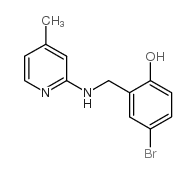 4-bromo-2-([(4-methyl-2-pyridinyl)amino]methyl)benzenol结构式