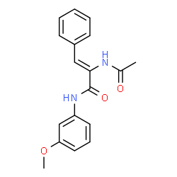 (2Z)-2-(acetylamino)-N-(3-methoxyphenyl)-3-phenylprop-2-enamide结构式