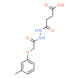 4-{2-[2-(3-methylphenoxy)acetyl]hydrazino}-4-oxobutanoic acid Structure