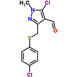 5-CHLORO-3-([(4-CHLOROPHENYL)SULFANYL]METHYL)-1-METHYL-1H-PYRAZOLE-4-CARBALDEHYDE picture