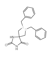 5,5-Bis(((phenylmethyl)thio)methyl)-2,4-imidazolidinedione Structure