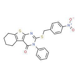 2-({4-nitrobenzyl}sulfanyl)-3-phenyl-5,6,7,8-tetrahydro[1]benzothieno[2,3-d]pyrimidin-4(3H)-one picture