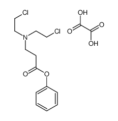 oxalic acid,phenyl 3-[bis(2-chloroethyl)amino]propanoate结构式