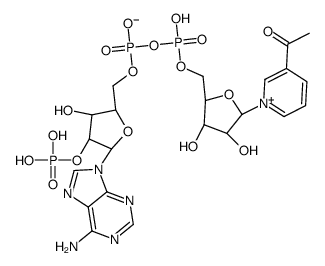[(2R,3S,4R,5R)-5-(3-acetylpyridin-1-ium-1-yl)-3,4-dihydroxyoxolan-2-yl]methyl [[(2R,3R,4R,5R)-5-(6-aminopurin-9-yl)-3-hydroxy-4-phosphonooxyoxolan-2-yl]methoxy-hydroxyphosphoryl] phosphate结构式
