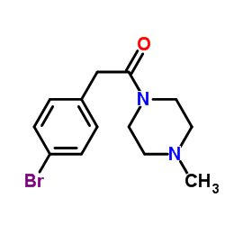 2-(4-bromophenyl)-1-(4-methylpiperazin-1-yl)ethanone Structure