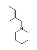 1-(2-methyl-but-2-enyl)-piperidine结构式