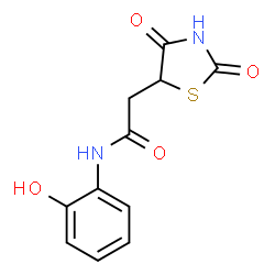 2-(2,4-Dioxo-1,3-thiazolidin-5-yl)-N-(2-hydroxyphenyl)acetamide结构式