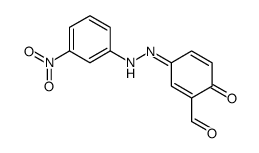 3-[(3-nitrophenyl)hydrazinylidene]-6-oxocyclohexa-1,4-diene-1-carbaldehyde Structure