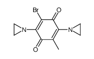 2,5-bis(aziridin-1-yl)-3-bromo-6-methylcyclohexa-2,5-diene-1,4-dione结构式