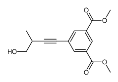 4-(3,5-bis(methoxycarbonyl)phenyl)-2-methyl-3-butyn-1-ol结构式
